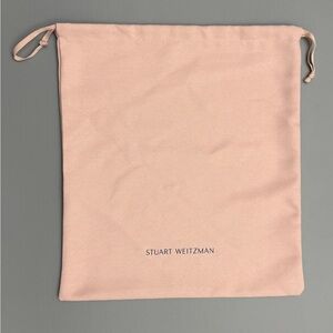 Stuart Weitzman Dust Bag Pink Drawstring Shoe Storage Pouch